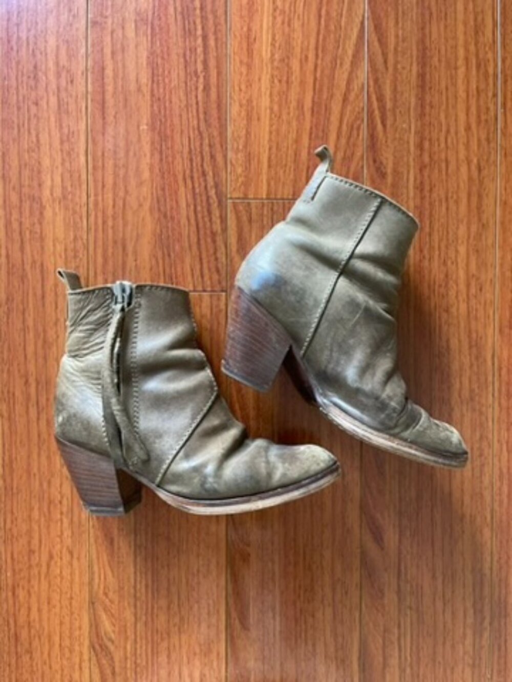 Acne Studios Pistol Boots in Green